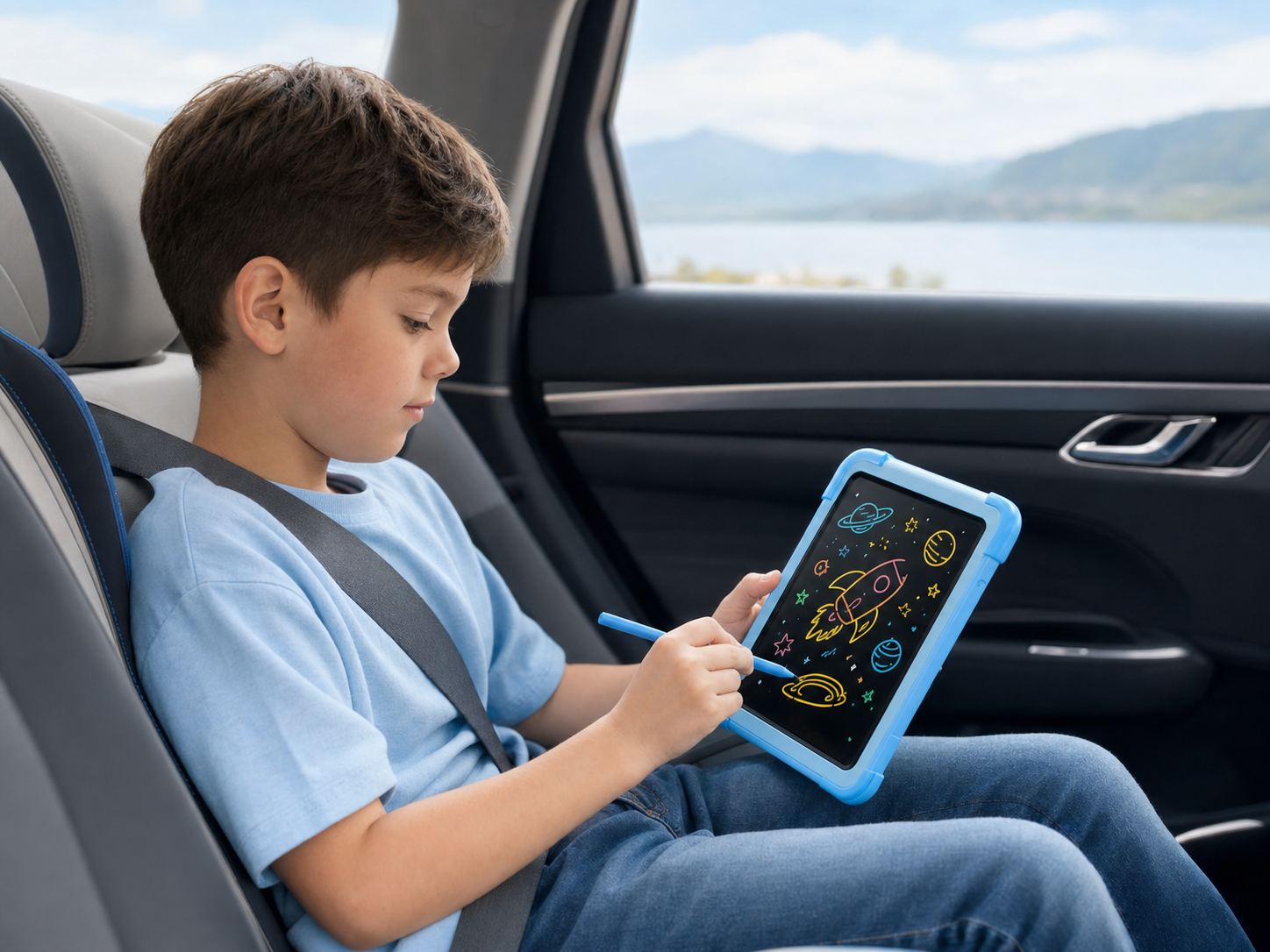 Travel Play with a GY LCD writing tablet